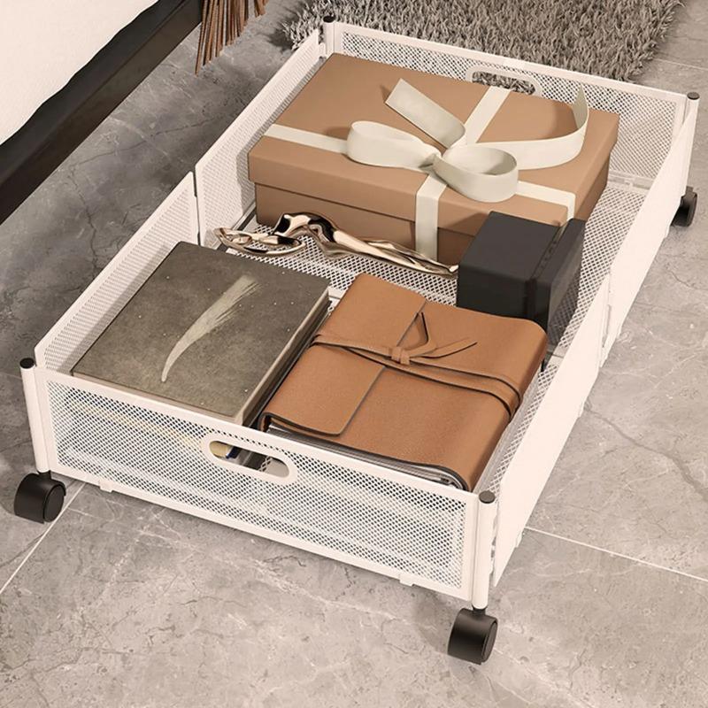 Foldable Under Bed Storage Basket with Wheels, Suitable for Storing Toys, Clothes, Books, and Miscellaneous Items