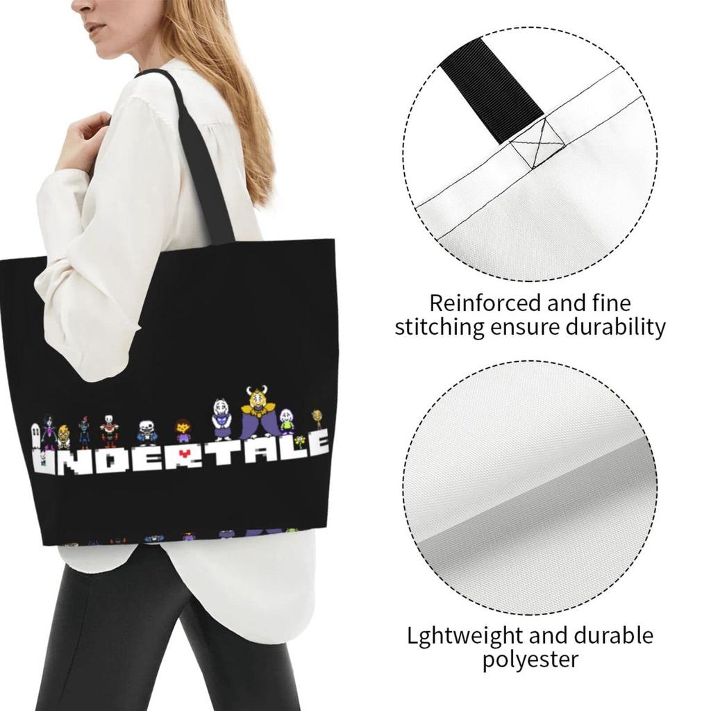 Undertale Body Shopping Large Capacity Tote The Makeup Eco Convenience Store Shopping Durable Convenience 50cm Wide X 40cm High X 15cm Thick [JMI]