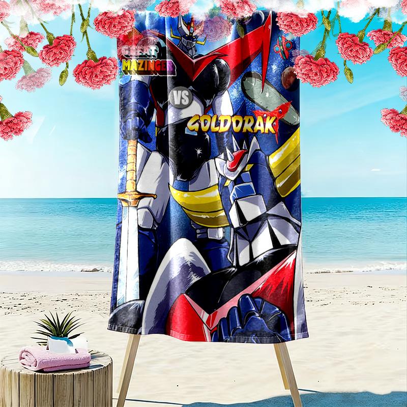 GrendizerUFO Print Beach Towel, Large Soft Quick Dry Towel for Beach Camping Swimming