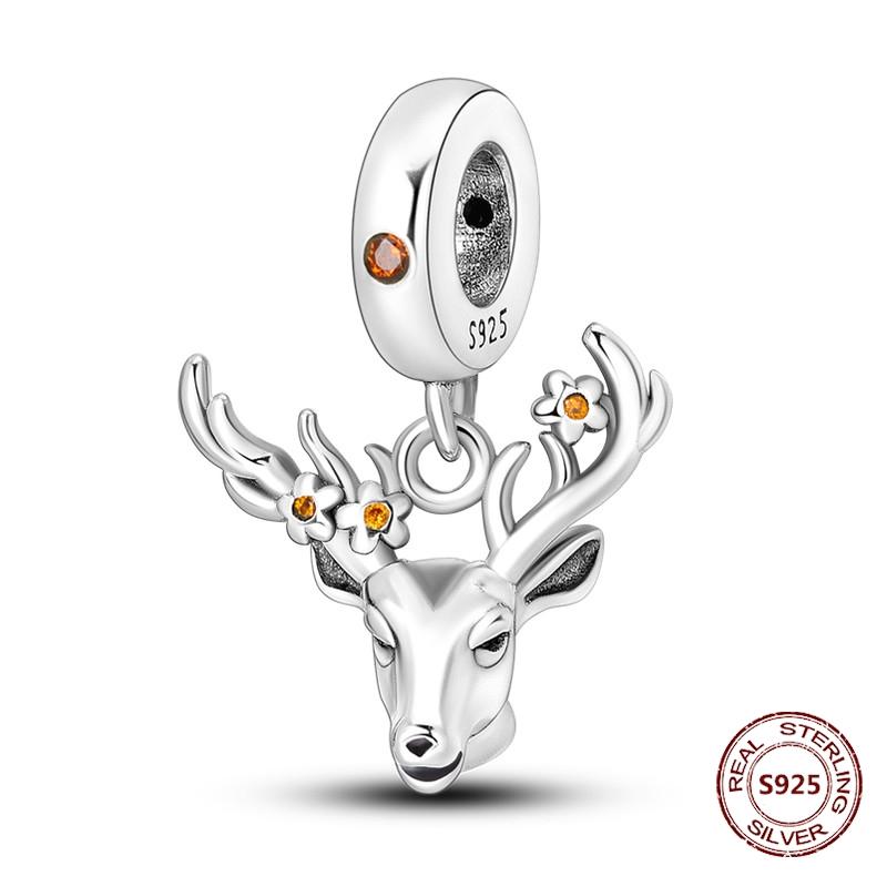 New Christmas Charm Bead Charms 100 copper Christmas Tree Santa Claus Ice Boot Pendant Bead Charms Compatible With Bracelets Do It Yourself Jewellery