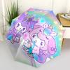 1pc Kawaii Pastel Unicorns Automatic Folding Umbrella - Portable 3-Fold Design with Iron Frame, Perfect for Fans, Travelers, Everyday Use, and Festive
