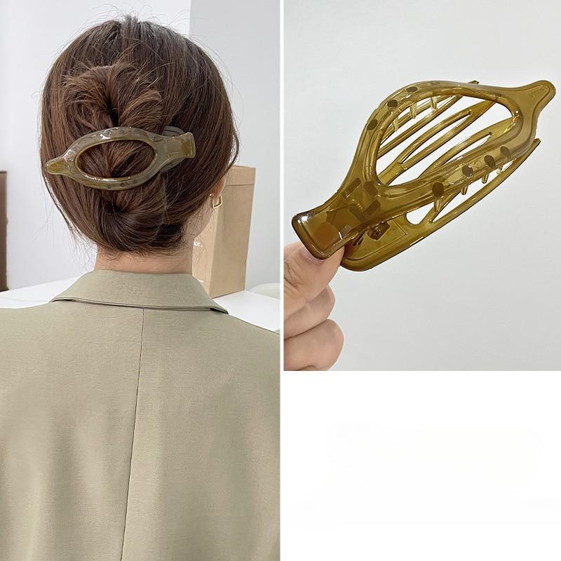 

1 шт. Женщины Большие заколки для волос Зажим Акриловый пластик Утконос Коготь Заколки Девушки Заколки для волос Инструменты для укладки хвоста Аксессуары для волос