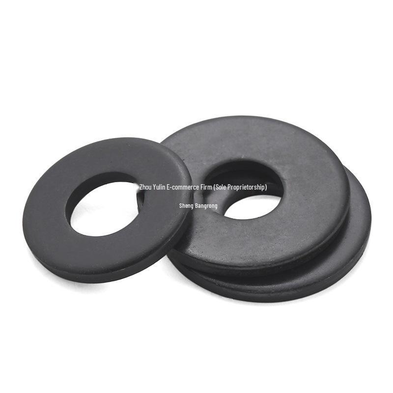 Blackened Thickened Metal Washers - Round & Flat, M4 M5 M6