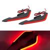 2Pcs Motorcycle Front Side Spoiler Winglets Aerodynamic Wing Set Fixed Wind Wings with LED Lights and Adhesive Decoration Sticker