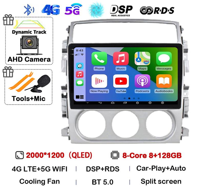 Android 14 Carplay Auto Car Radio For Suzuki Liana 2004-2008 Multimedia Video Player Autoraido GPS Cooling Fan Stereo Head Unit