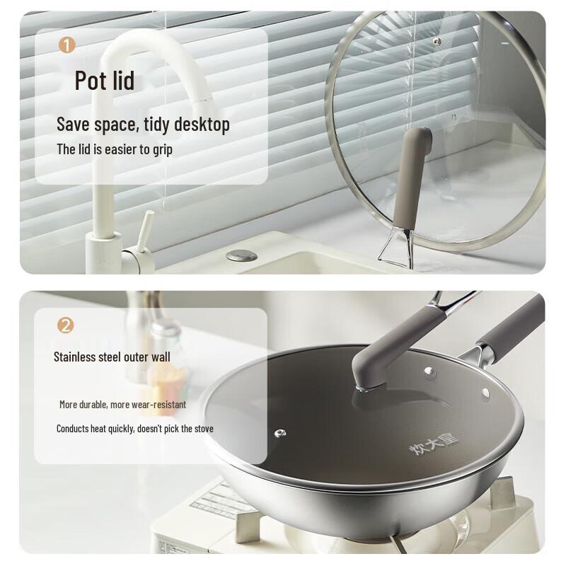 COOKER KING Titanium Plasma Non-stick Wok