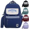 Fashion Letter Print Backpack With 16in Laptop Compartment Breathable School For