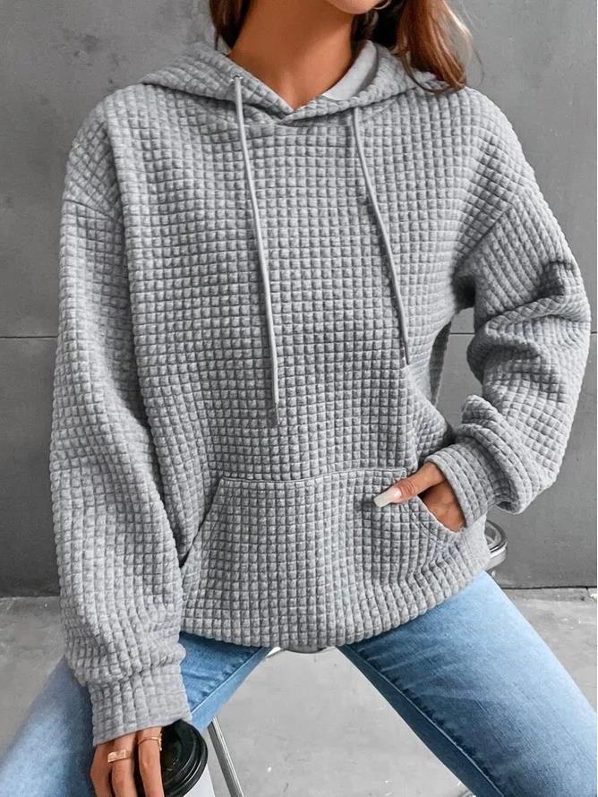2024 Autumn & Winter Women's Round Neck Long Sleeve Sweater - Solid Color