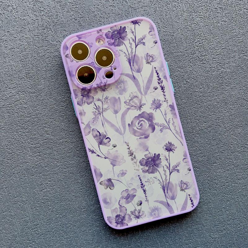 Akvarell Blomst Plante Telefondeksel For iPhone 12 13 Pro Max Mini 16 15 11 Pro Max XR XS X 14 7 8 Plus SE2 Støtsikkert Bakdeksel