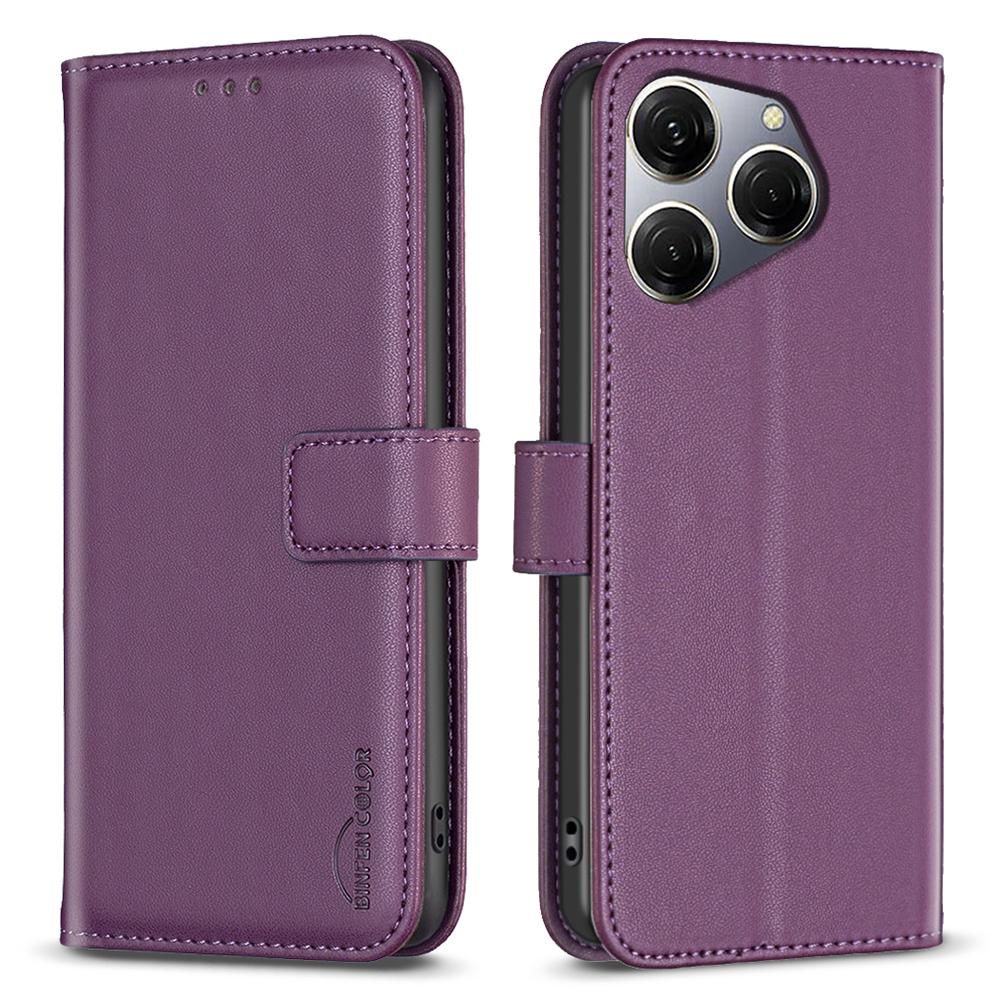 BINFEN COLOR BF17 pro TECNO Spark 20 Pro PU kožené pouzdro na peněženku telefonu