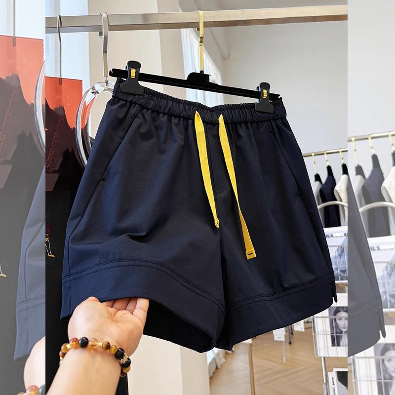 

Stylish Summer Elastic Waist Plus Size Lace-up Casual Women s Shorts 2XL (65-72.5 kg) темно-синий