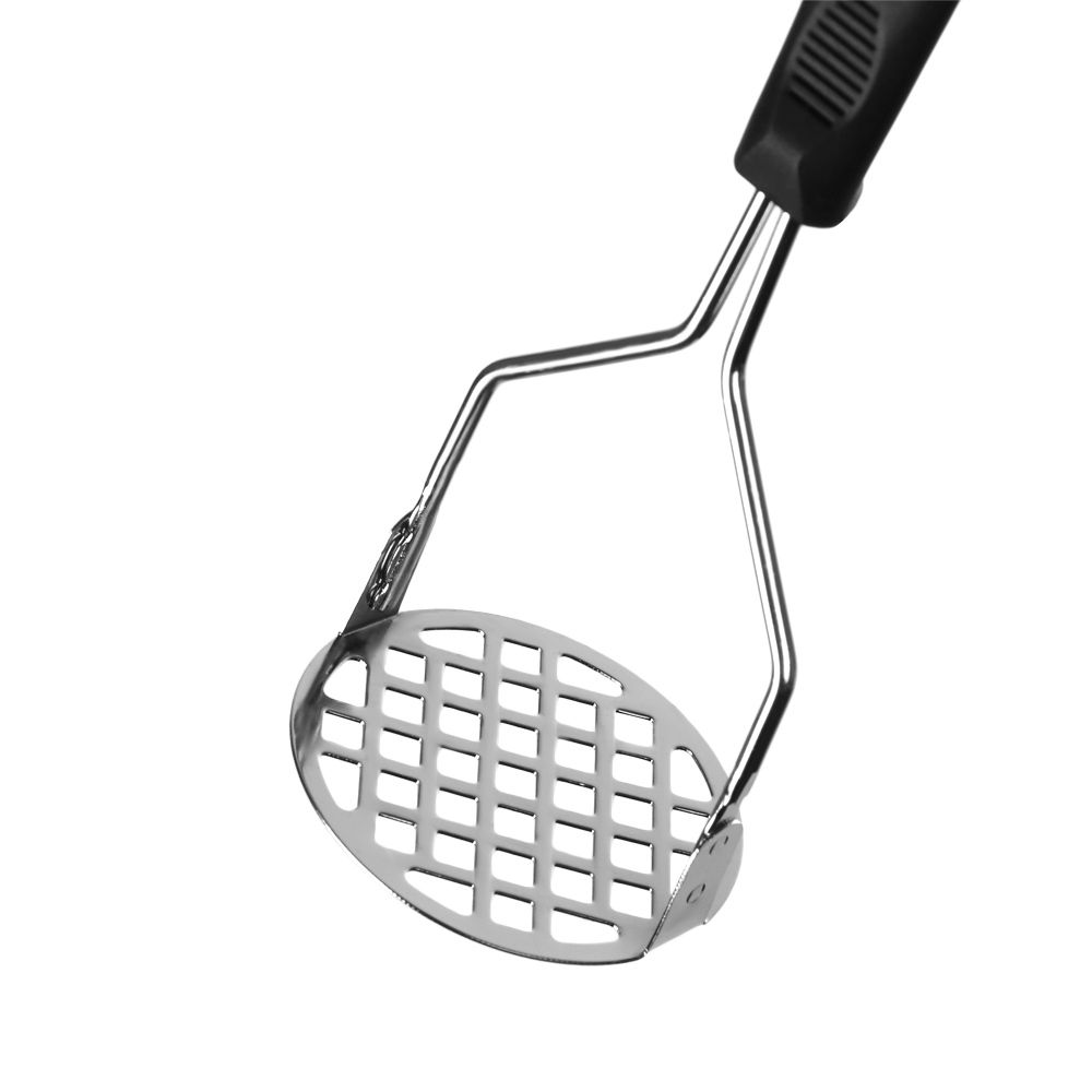 Making Kitchen Vegetable Crusher Black Handle Potato Masher Stainless Steel Making Kitchen Vegetable Crusher Black Handle Potato Masher Stainless Steel