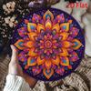 Mandala nástěnné umění Hliníkový znak Vintage kulatý Domácí dekorace Dárek Kuchyně Zahrada Kancelář