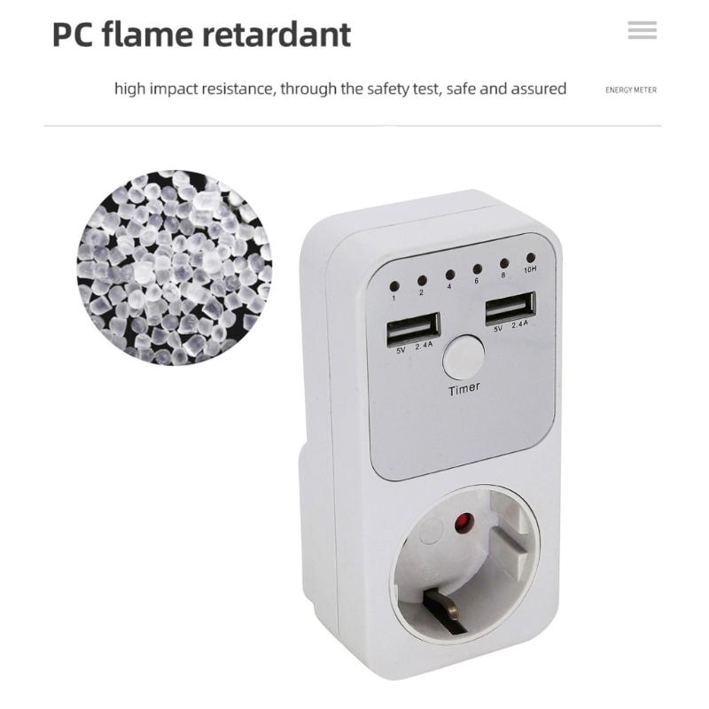 3680W Intelligent Programmable Countdown Timer Socket Double USB Port Electronic Timer Switches For Home Electronics
