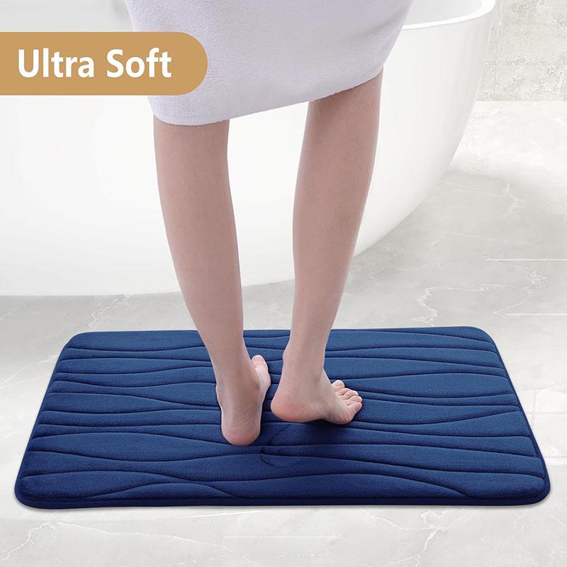 Super Absorbent Bath Mat Non Slip Rugs Bathroom Carpets Soft Memory Foam Floor Washable Bathtub Floor Rug Shower Doormat