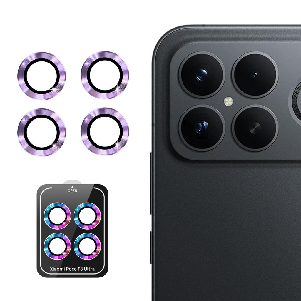For Xiaomi Poco F8 Ultra Camera Lens Protector ENKAY Hat-Prince Metal Ring Lens Film