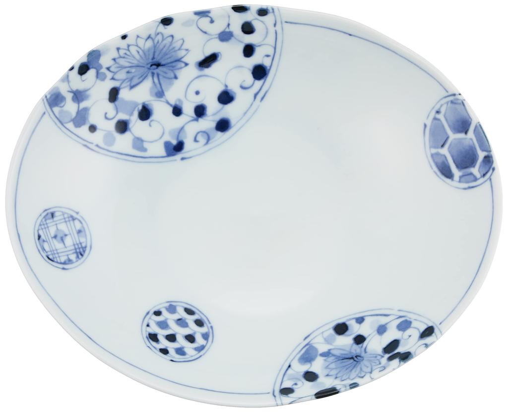 Hana Imari 60 oválný hluboký talíř [19,5 × 16 × 4 cm] HNI60DF