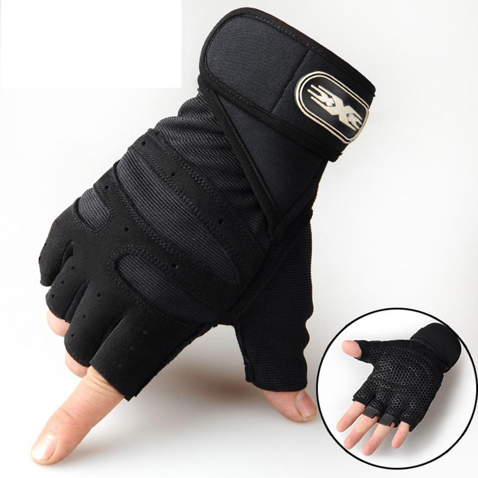 Fitness Gloves Crossfit Training Half Finger Gym Gloves Non-Slip Breathable Extended Wrist Support Bodybuilding Workout Gloves