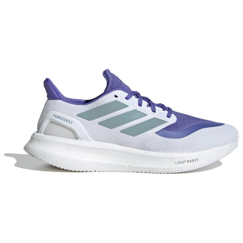 Adidas Pureboost Anti-Slip And Wear-Resistant Rebound Low-Top BOOST Technology Casual Running Shoes Men's White Blue Sneakers JH7262