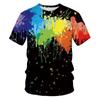 Sommer Batik T-Shirts Graffiti Farbe 3D Druck Kinderkleidung Kurzarm Mädchenkleidung Harajuku Kinder T-Shirt Jungen Oberteile