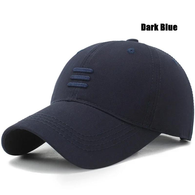 4 Colors New Fashion Soft Top Baseball Cap Outdoor Sport Casual Cotton Snapback Hats For Men and Women Three Bars Dad Hat Design