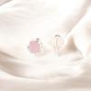Rose Chalcedony  Earrings 925 Sterling Silver Handmade Jewelry Partywear Studs EE-159-16