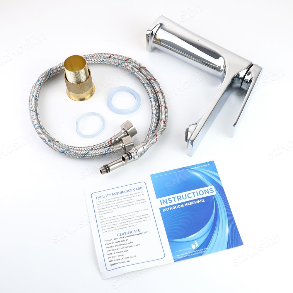 

Silver Bathroom Faucet 304 Stainless Steel Sink Faucet Cold and Hot Water Outlet Kitchen Faucets Bathroom Accessories Taps срібний