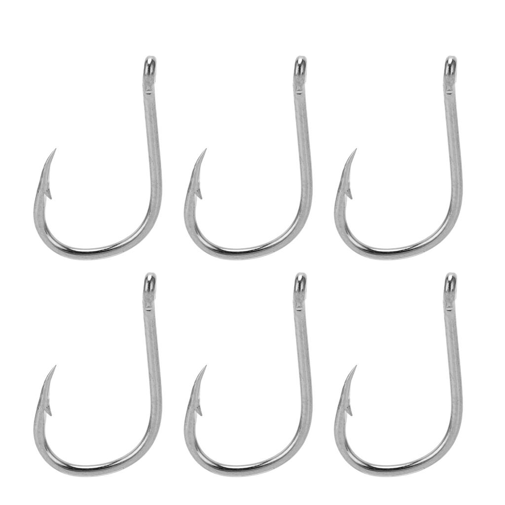 50Pcs Fishing Hook for Iseama Fish Hook Barbed Type High Carbon Steel with Hole for Outdoor ActivityType 8#