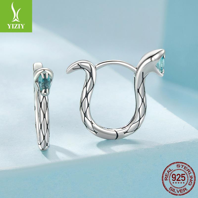 Natal Year Snake Ear Buckle Unisex, Delicate Personality S925 Sterling Silver Earrings Earrings