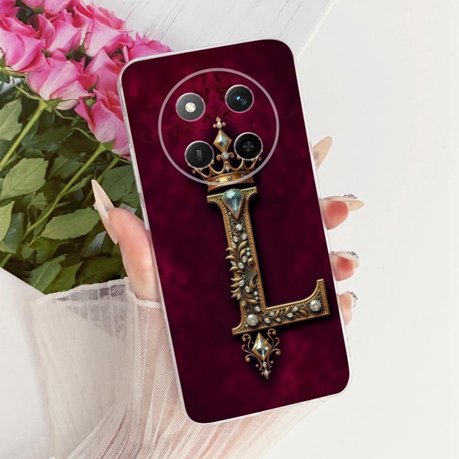 For Honor Magic 7 Lite 2025 Case BRP-NX1 Fashion Crown Letters Soft Silicone Phone Cover For Honor X9c Smart X 9c X9cSmart Shell