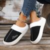 Fashion Women Slippers Fashionable Thickened Fluff Lined Slip-On Boots Round Toe Cotton Shoes Winter Leisure Flat Slippers Slides Women