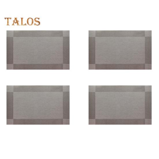 Zestaw 4 podkładek z tworzywa PVC, odpornych na ciepło, tkanych podkładek na stół, łatwych do czyszczenia, zmywalnych, ochraniaczy na stół, nowoczesnych dekoracji stołu