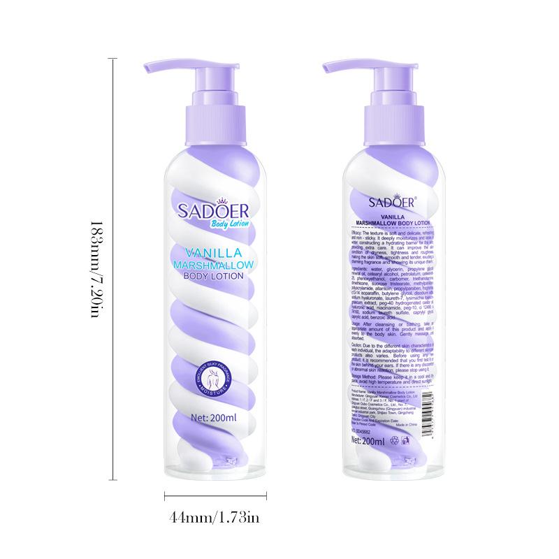 Vanilla Body Lotion 200ml Autumn and Winter Moisturizing Marshmallow Body Lotion Skin Care Products
