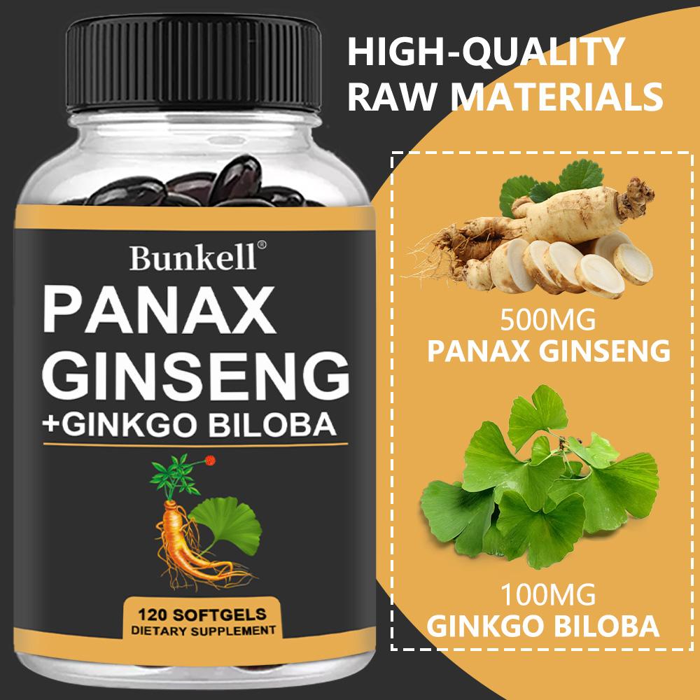 Kapsle s ženšenem a ginkgem, 120 kapslí.