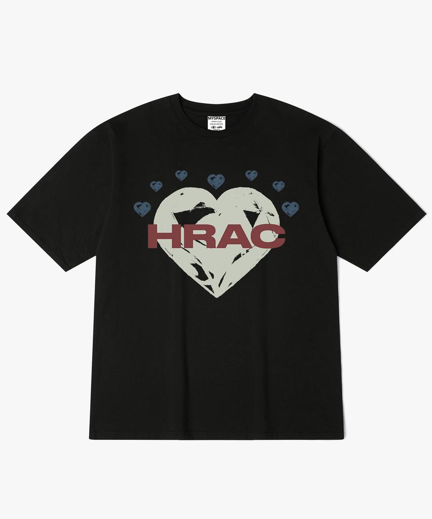 Hilukaakaibeu Hrac Layered Heart Short Sleeve T-Shirt