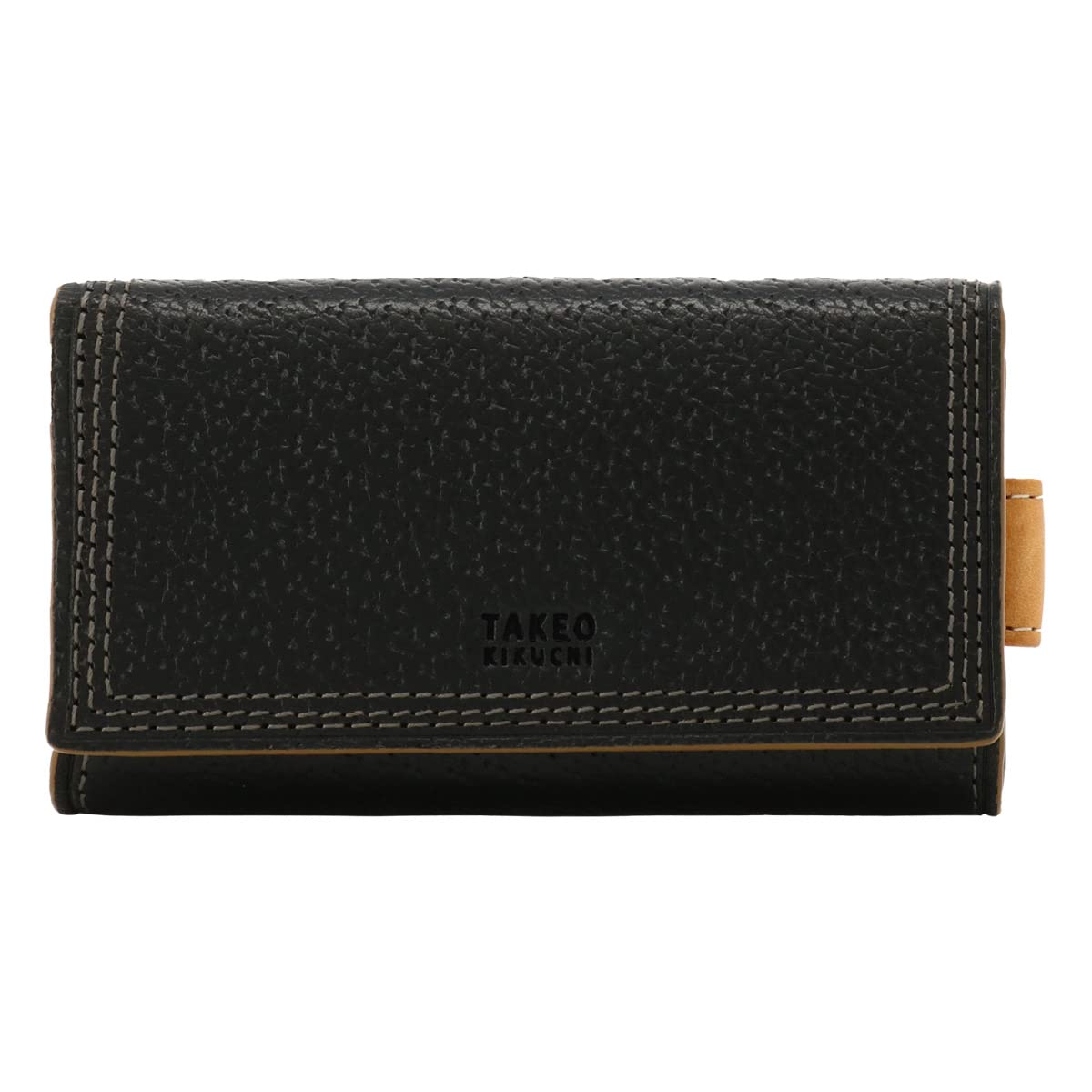 

Key Case 5 Rows Genuine Leather Italian Leather 734603 Ternary Key Ring Cowhide Black [Takeokikuchi] Men s [01]