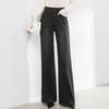 Fanzhen Women's High-Waist Flare Wide-Leg Jeans
