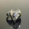 Huitan Romantic Women Finger Ring Gold Color Shiny Marquise CZ Creative Design Female Party Ring Anniversary Gift Luxury Jewelry