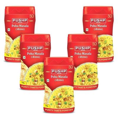 Μάρκα Pushp Jeerawan Poha Masala - Αυθεντικό Ινδικό Μείγμα Μπαχαρικών, Βάζο 100g Συσκευασία 5 τεμαχίων