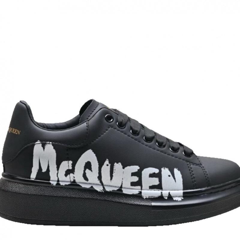 Pure Original McQueen Low-Top White Shoes: Unisex Graffiti Platform Sneakers