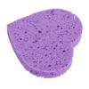 5pcs Heart Shaped Face Cleansing Sponge Washing Pad Makeup Removal Puff Purple