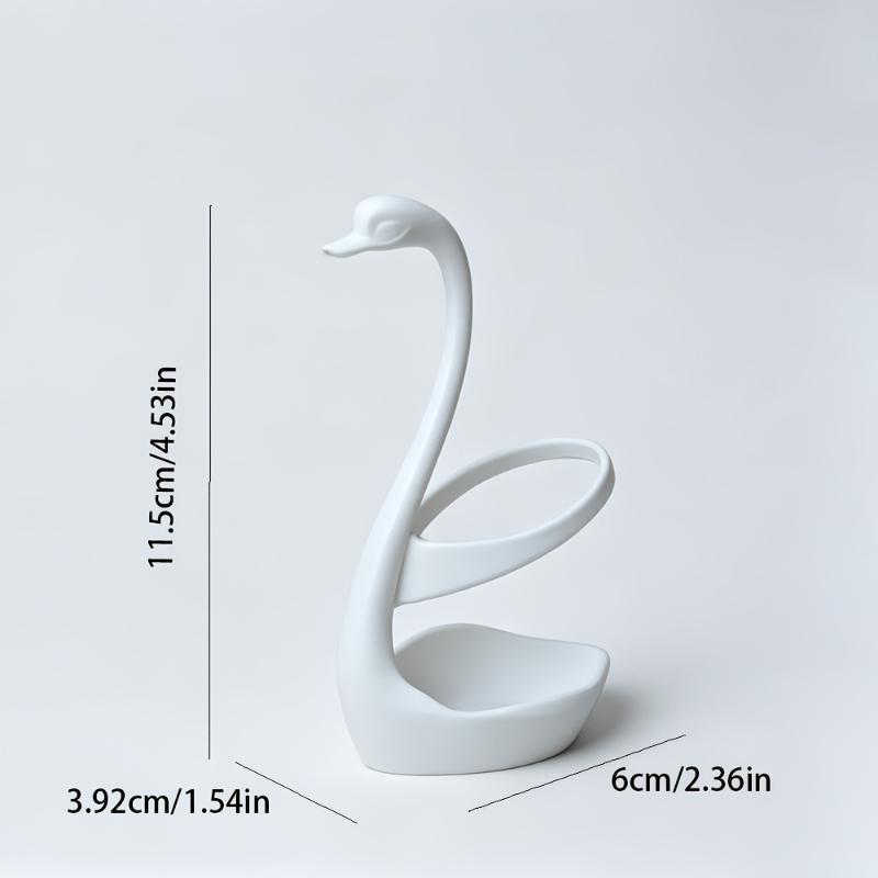 Swan Toothbrush Holder Creative Swan Shape Bathroom Storage Rack Multifunctional Drain Organizer For Bathroom Countertop