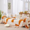 Chenille Sofa Towel Minimalist Modern Geometric Block  Minimalist Sofa Cover Anti-skid Sofa Pad All-season Universal