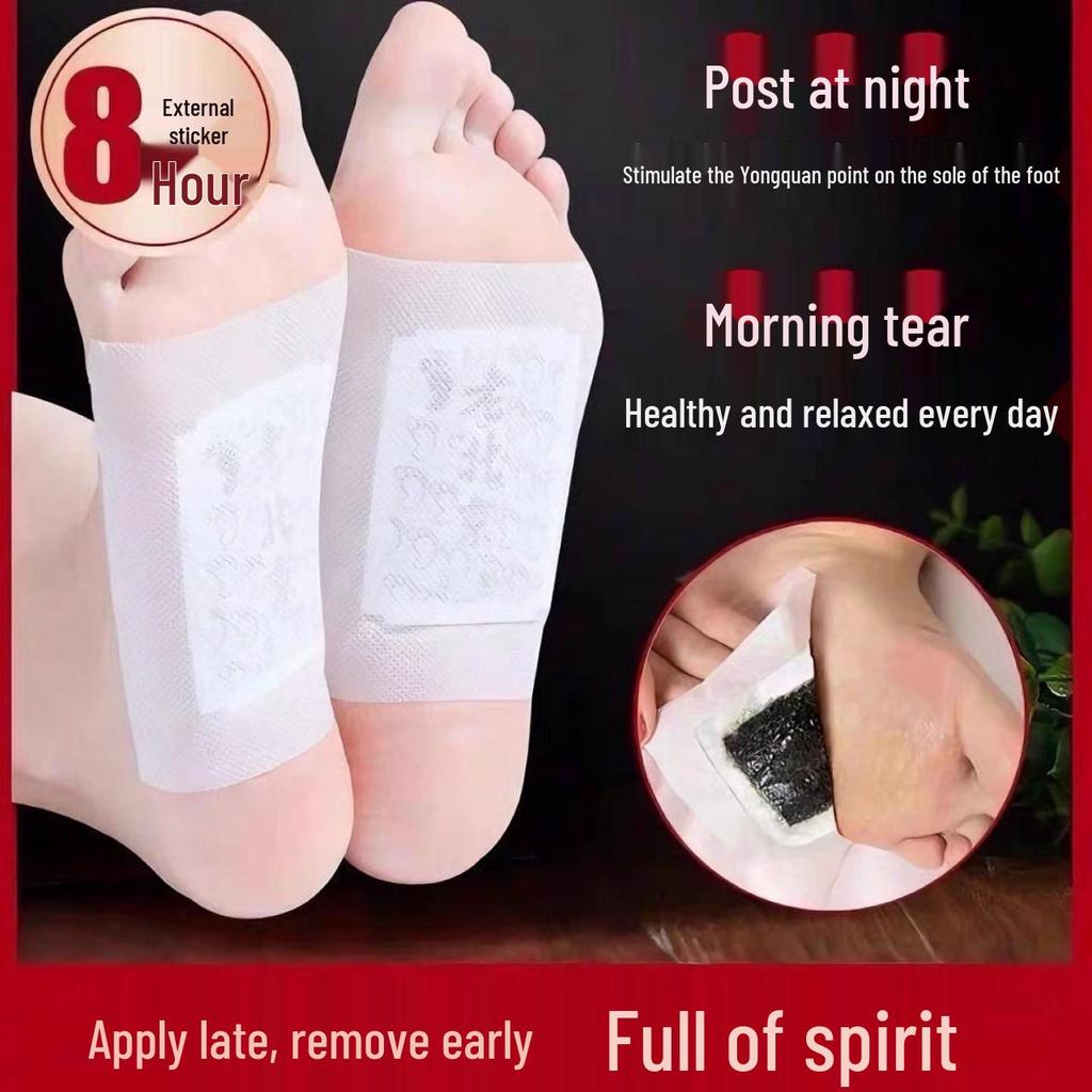 Mugwort & Ginger Foot Patch - Bamboo Vinegar Warm Moxibustion for Dampness Relief, 50 Patches/Pack