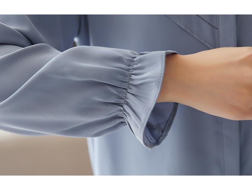 2025 Frühling Damen Rüschenkante Chiffon Workwear Hemdjacke - Vielseitiger Unifarbener Stil