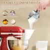 Silicone Flour Funnel Foldable Spill Proof Stand Mixer Flour Funnel with Scraper for Artisan Ksm150 5 Qt Tilt Head Stand Mixer