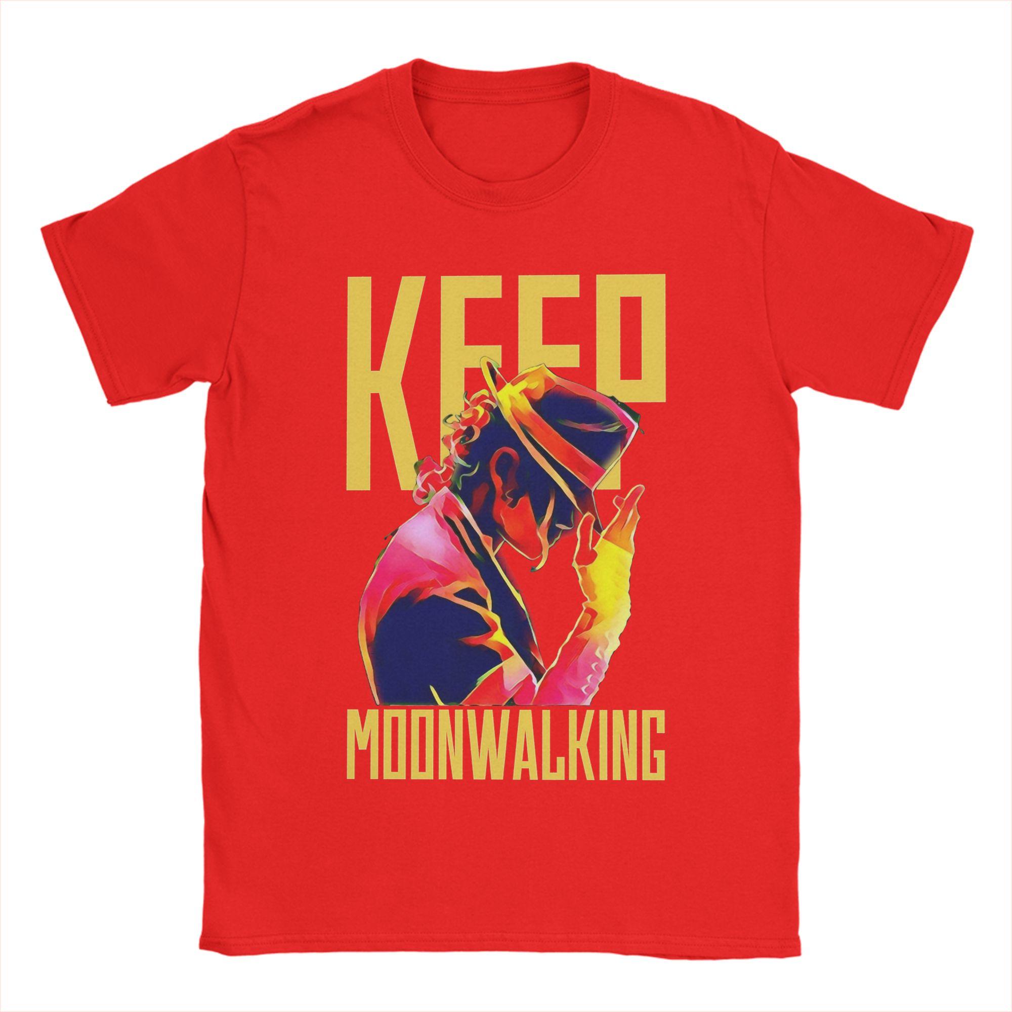 

Футболка с принтом Keep Moonwalking Michael Jackson Унисекс Хлопок Модная для Унисекс Футболки Круглый вырез Короткий рукав Топы Оригинальная S