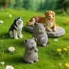 3D Dog Cat Silicone Candle Mold Praying Cats Sitting Standing Dog Silicone Mould DIY Animals Soap Resin Plaster Mould Ornament