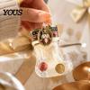 Decorative Stocking for Christmas Tree Fillable Acrylic Ornament, Transparent Candy Filled Plush Glitter Ornaments Hanging Decor, Santa Snowman