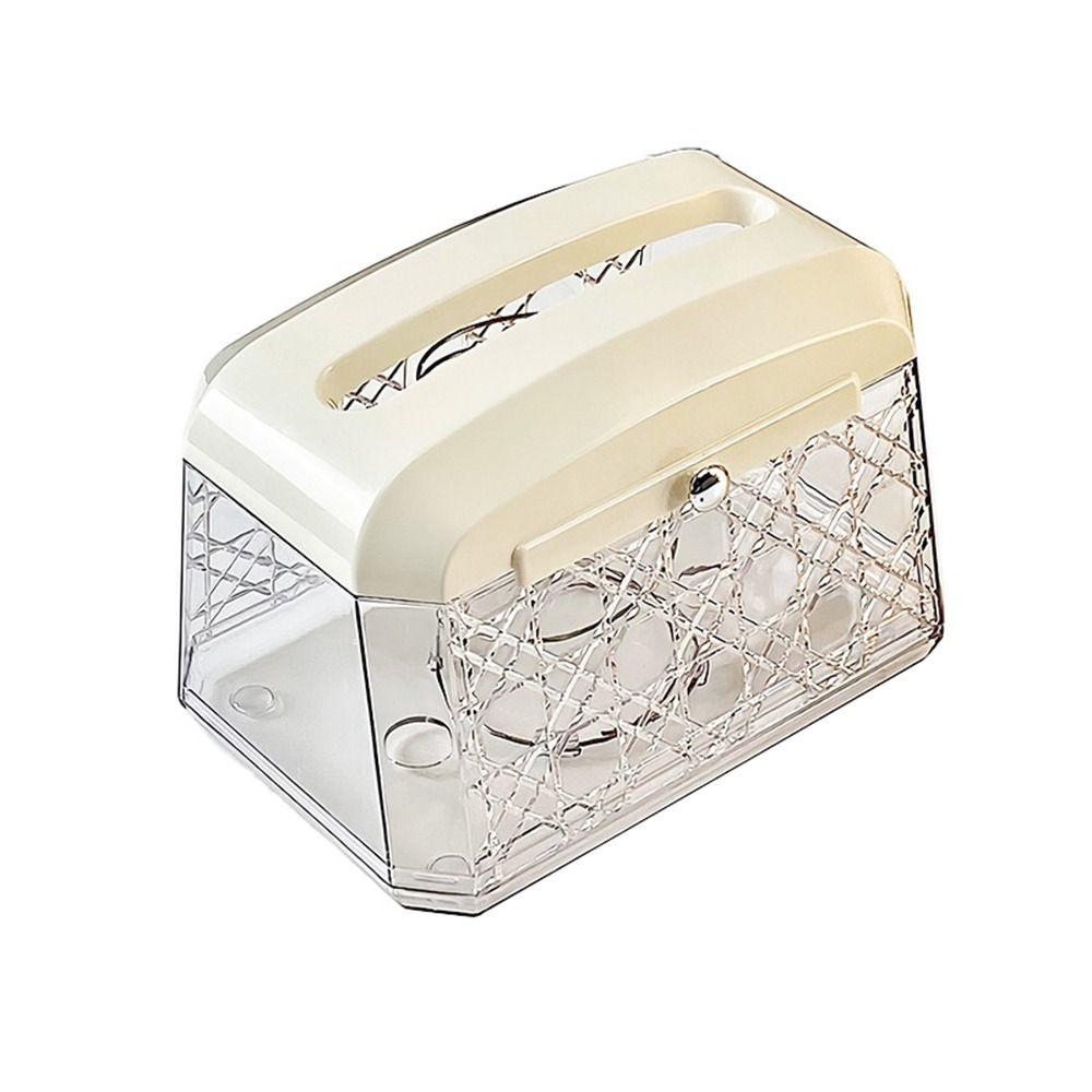 

Коробка для салфеток с противоскользящим дном, легкая, роскошная, прозрачная, для салфеток, кухонная белый